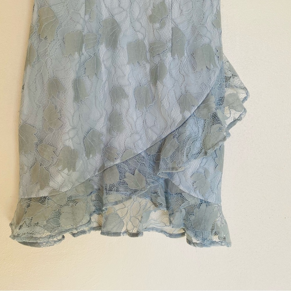 Showpo. Must Admit Mini Lace Dress in Blue - Picture 5 of 8